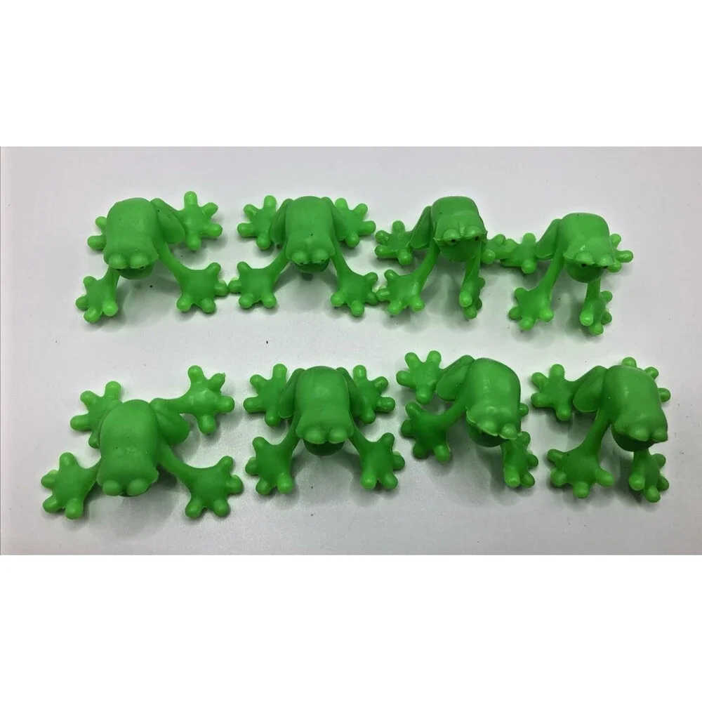 12 Plastic Mini Toy Frog Figure Amphibian Birthday Party Goody Bag Pinata Favor